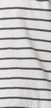 Cotton Slub 3/4 Sleeve Tee in Yarn Stripe by Escape