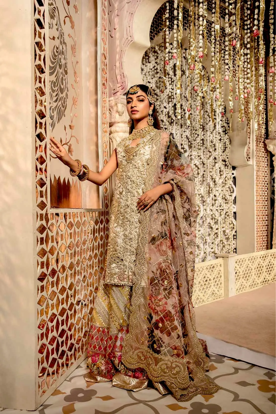 Crimson X Saira Shakira Wedding Collection – 5A - A CutWork Affair - Ivory