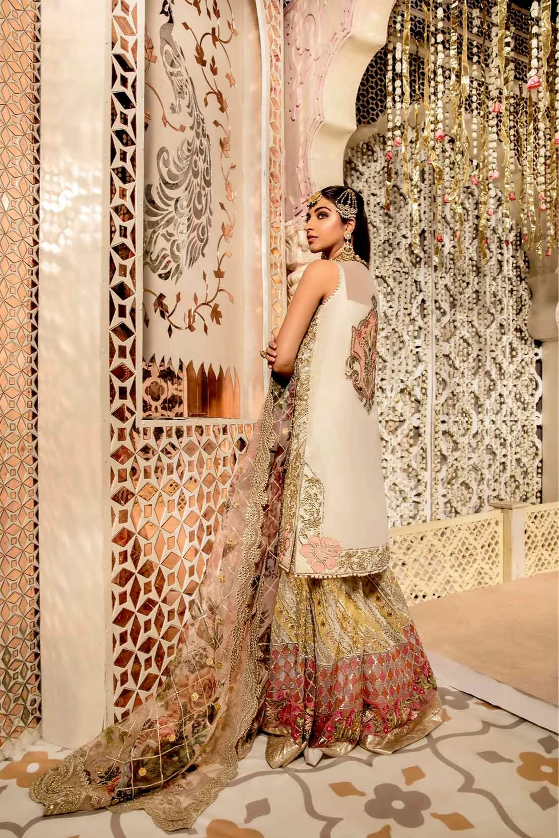 Crimson X Saira Shakira Wedding Collection – 5A - A CutWork Affair - Ivory