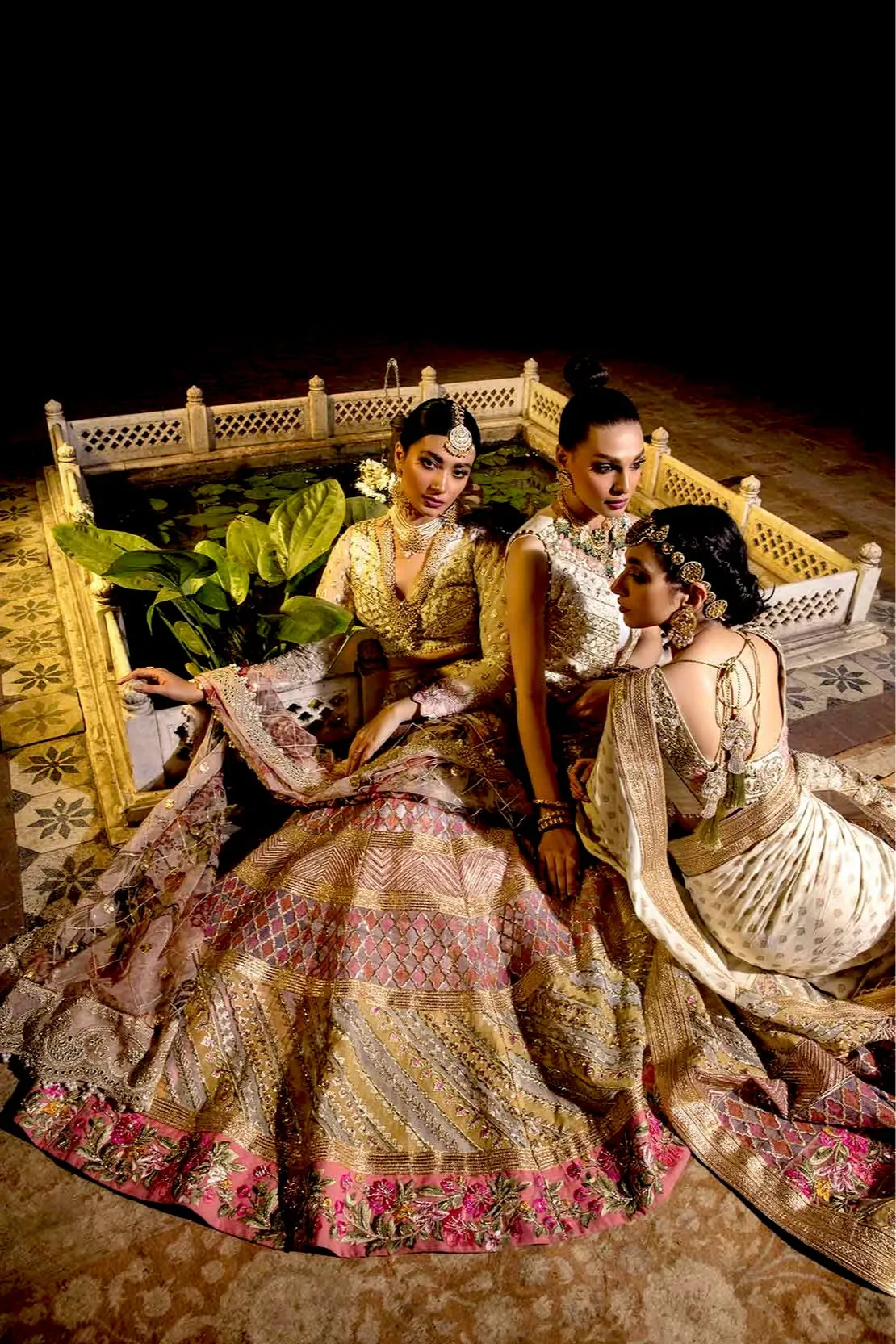 Crimson X Saira Shakira Wedding Collection – 5A - A CutWork Affair - Ivory