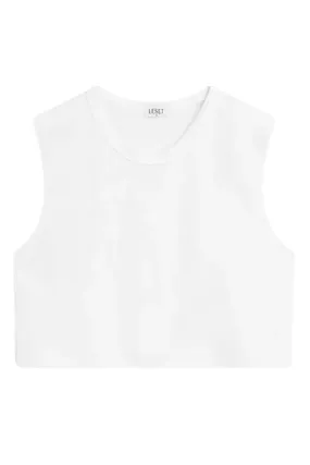 Crop Sleeveless Margo T-Shirt | White