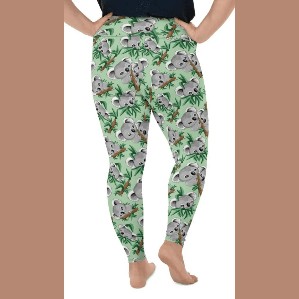 Cute Koala Plus Size Leggings