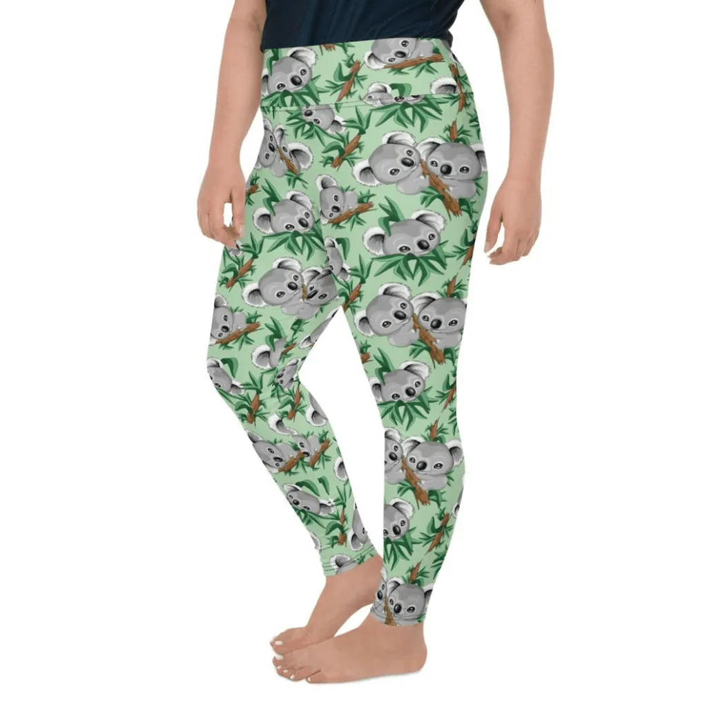 Cute Koala Plus Size Leggings