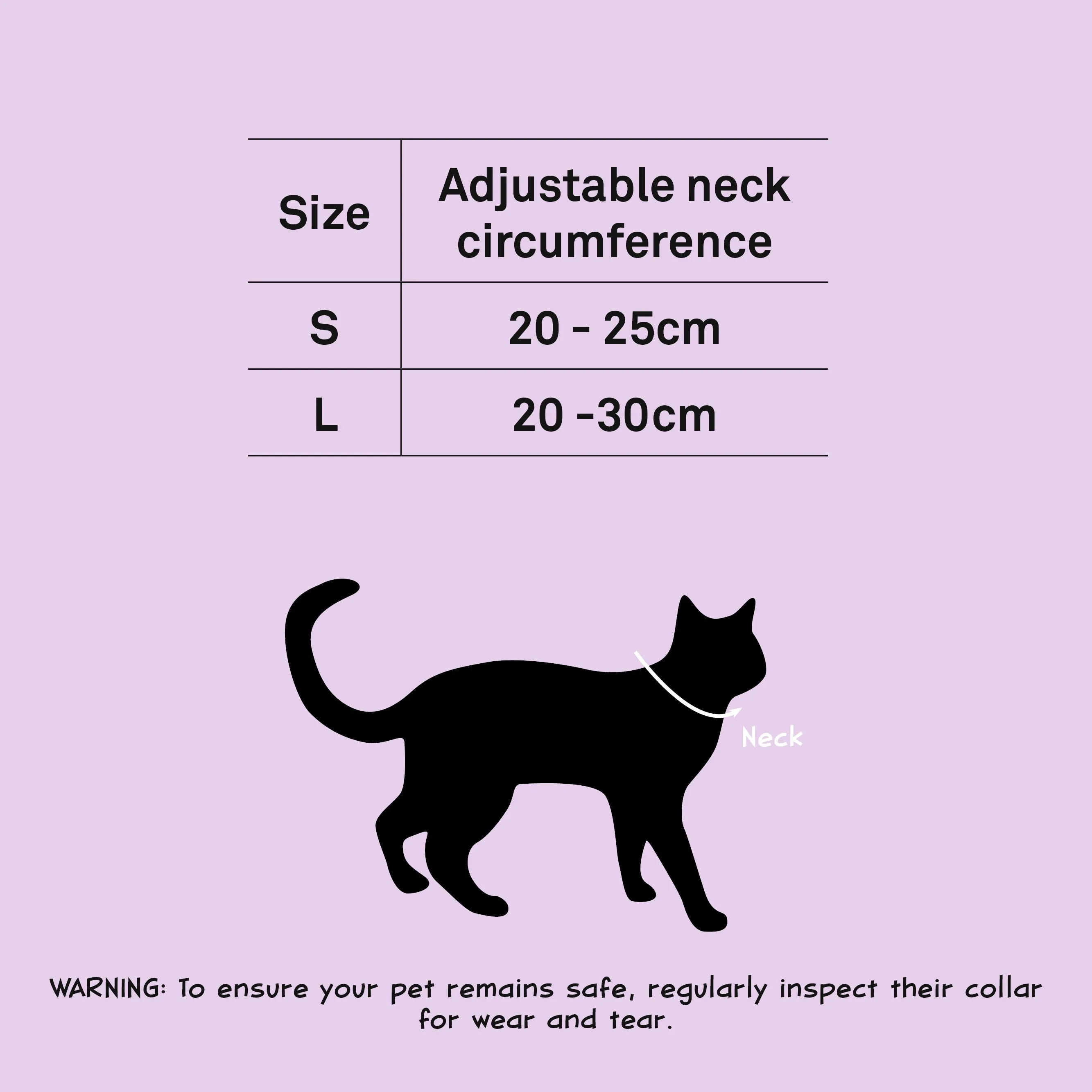 Dan & Sam - Vegan Leather Cat Collar (Lilac)