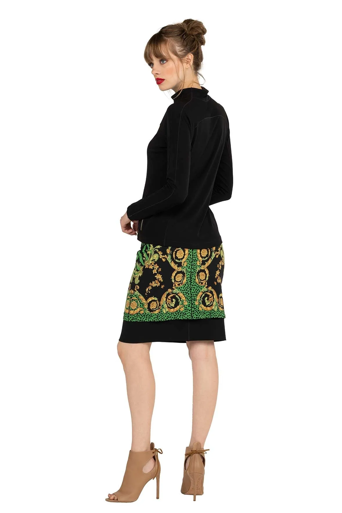 DBL Layered Mock Neck Zip Jacket