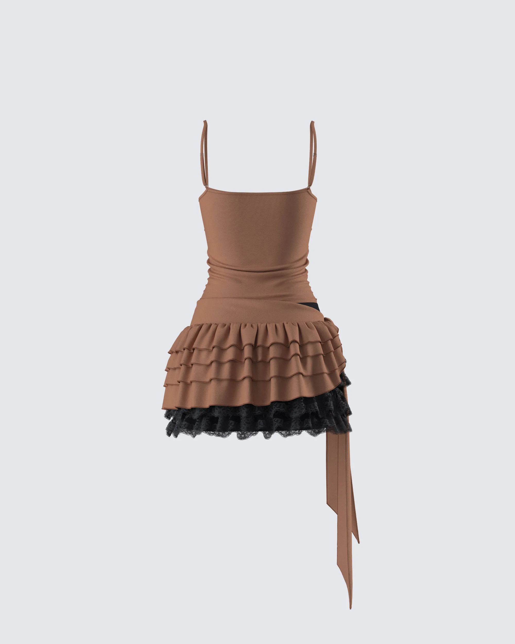 Dovie Cocoa Ruffle Set