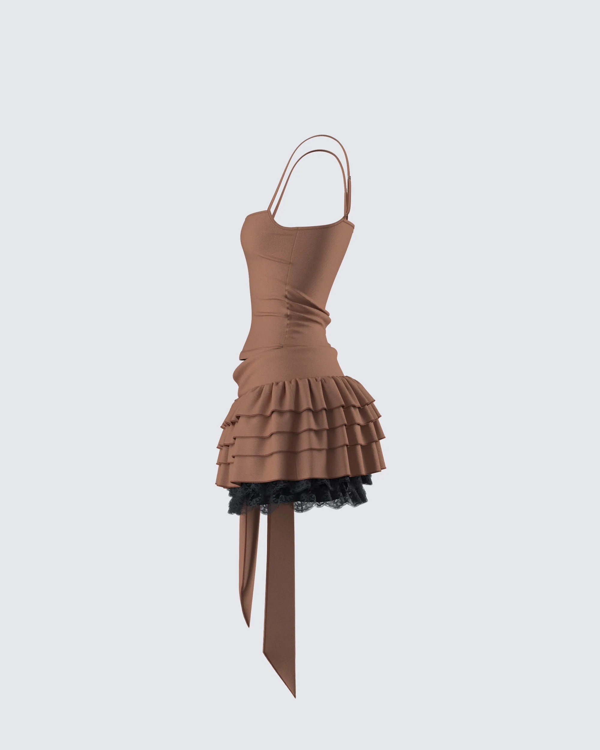 Dovie Cocoa Ruffle Set
