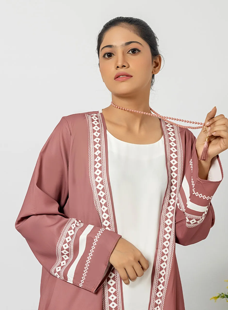 Dusty Mauve Cardigan With Inner Top