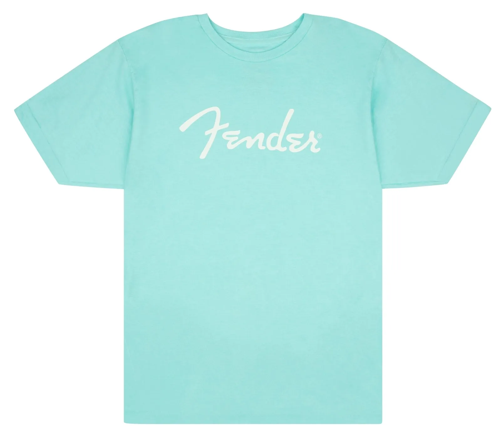 Fender Spaghetti Logo T-Shirt, Daphne Blue - L