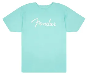 Fender Spaghetti Logo T-Shirt, Daphne Blue - L