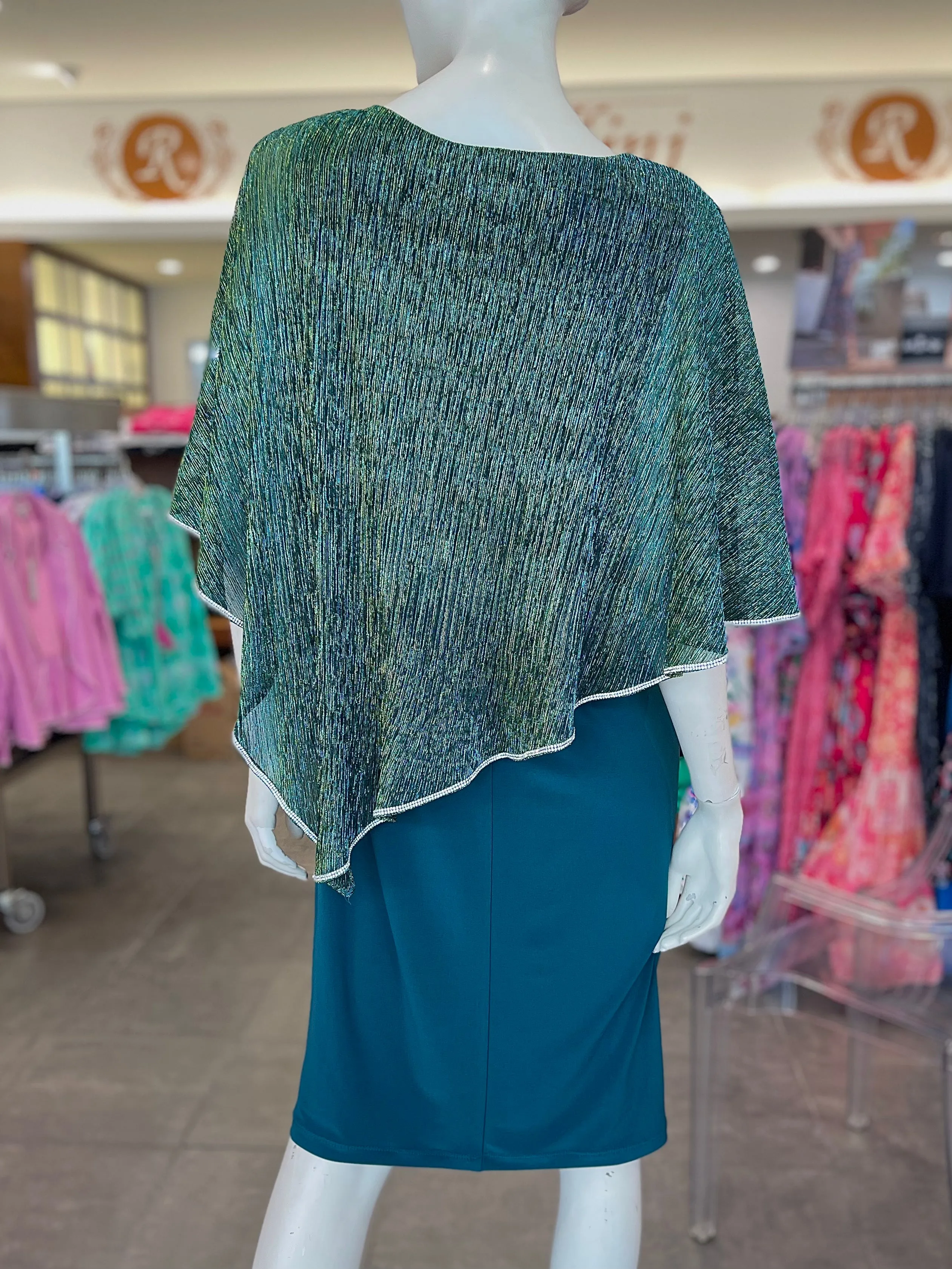 Frank Lyman Lurex Dress - Green