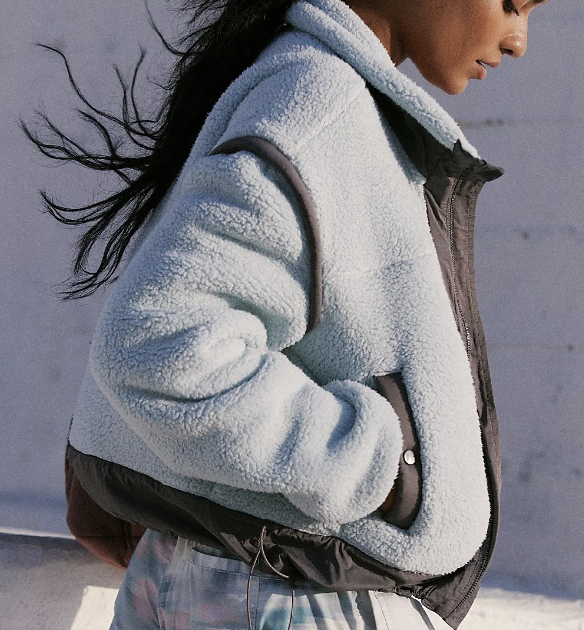 Free People Courtside Fleece- Ice Flow Combo