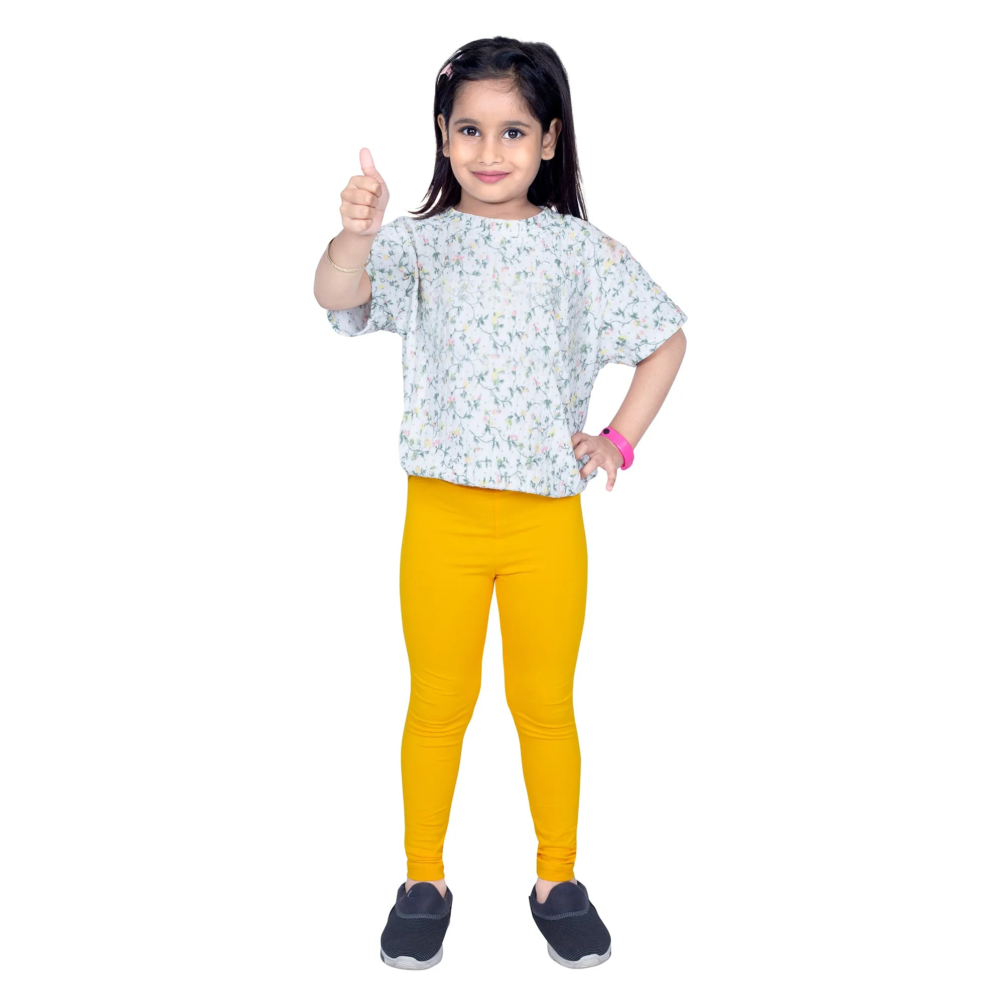 Girls Mustard Regular Legging