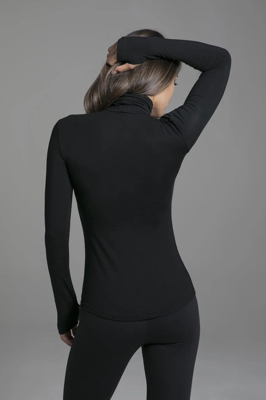 Grace Long Sleeve Turtle Neck - Black