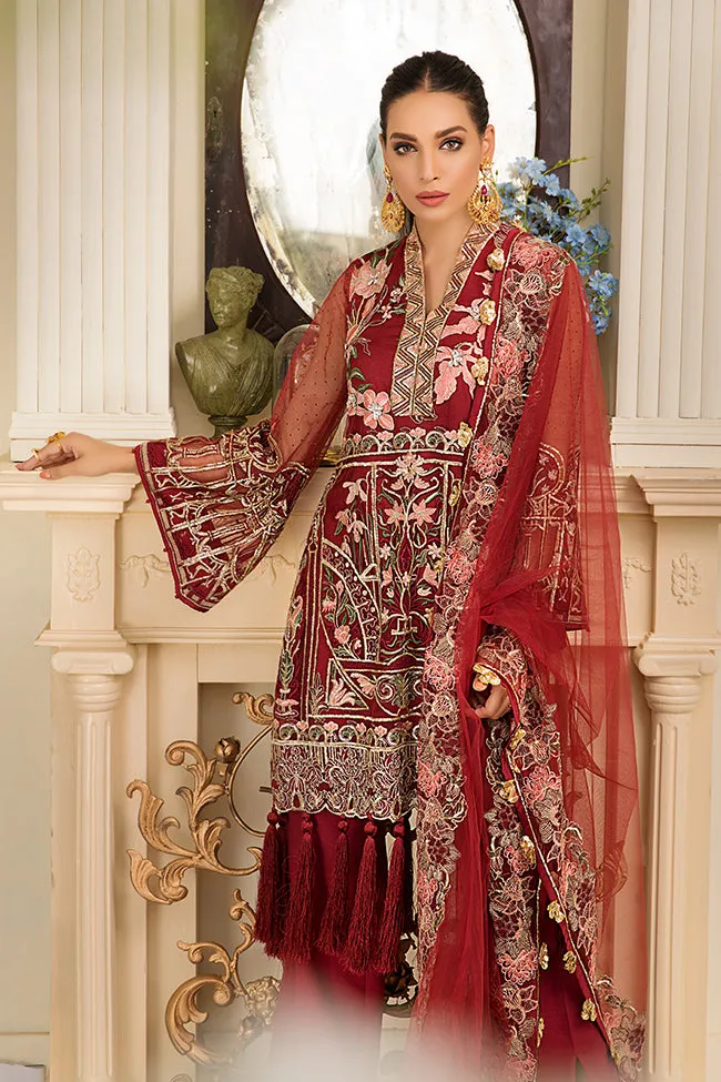 Gulaal Jardin D'Amour Luxury Formal Collection 2019 – Rouge Rubis