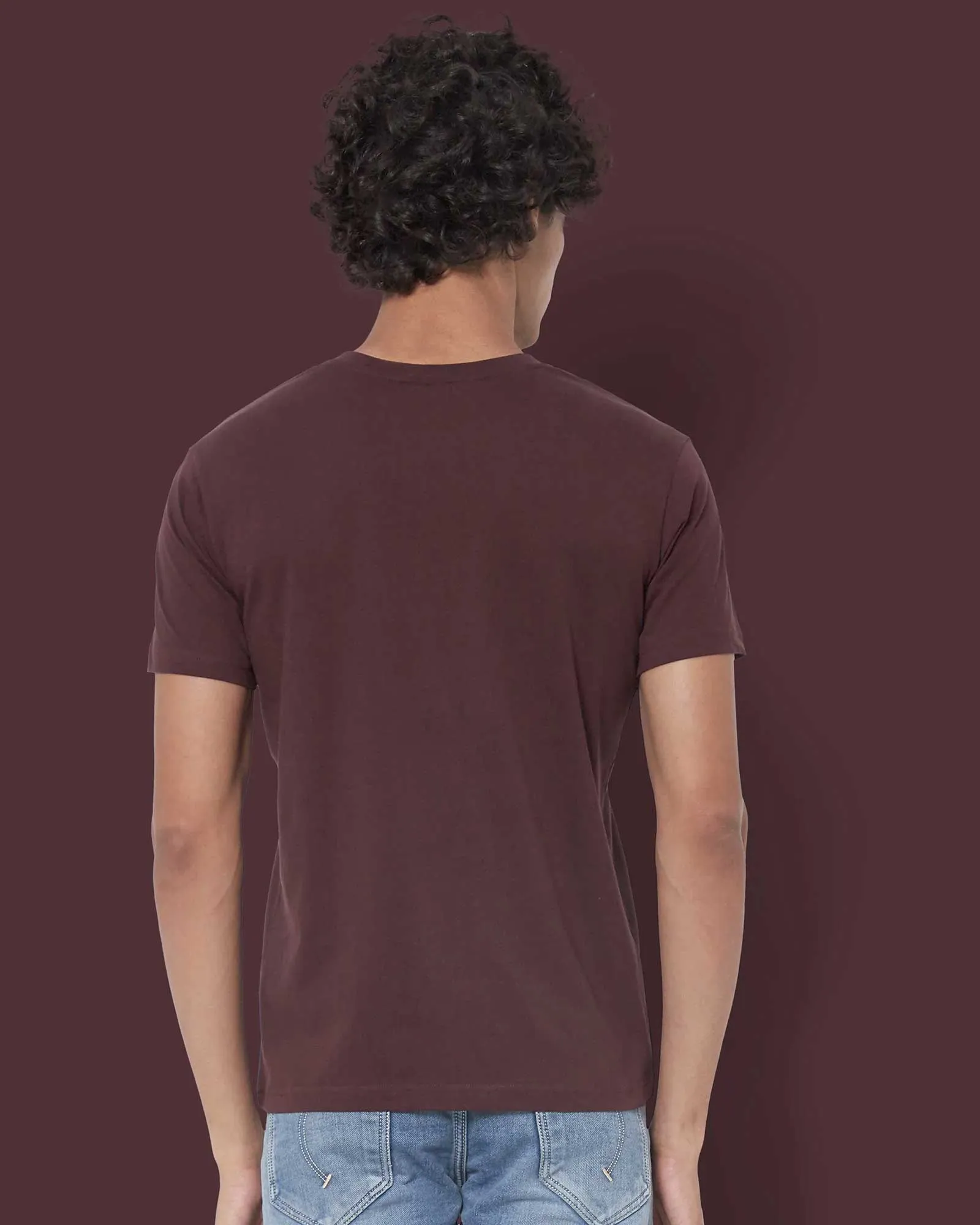 Half Sleeves Henley: Chocolate