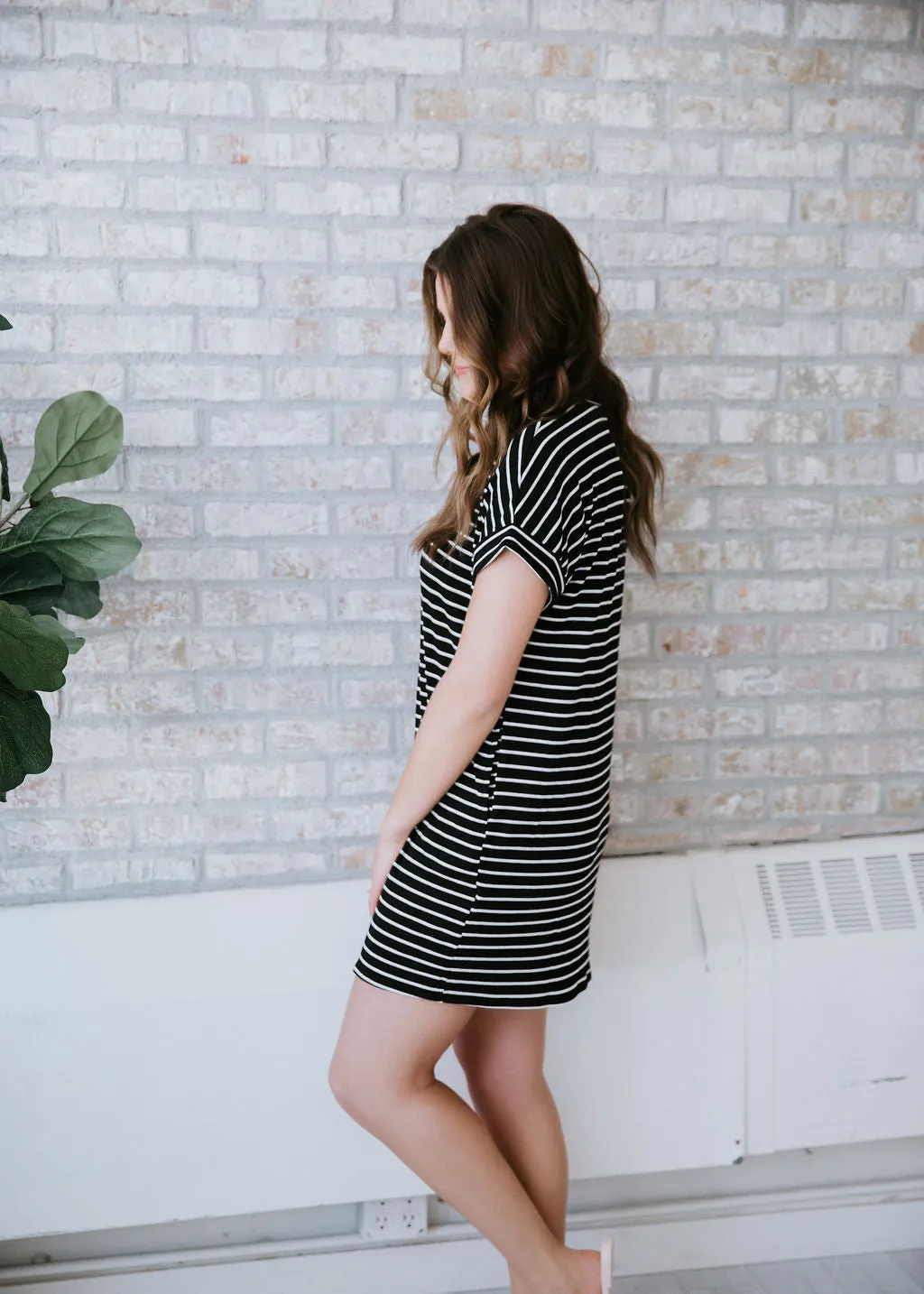 Hali Striped Ribbed Knit Dress FINAL SALE