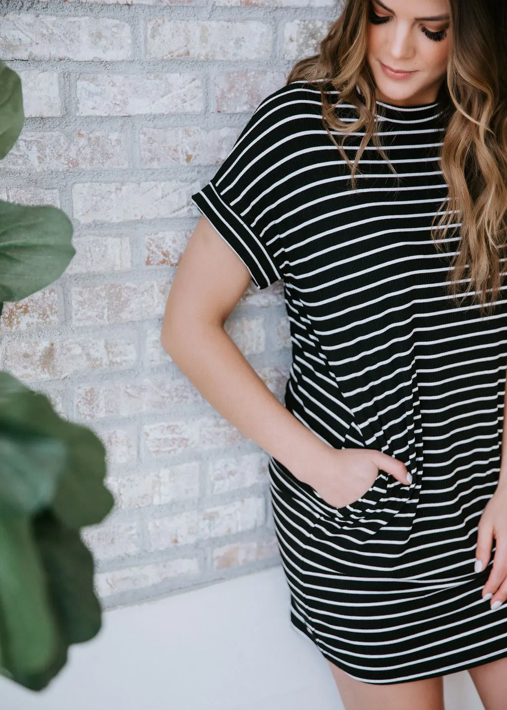 Hali Striped Ribbed Knit Dress FINAL SALE