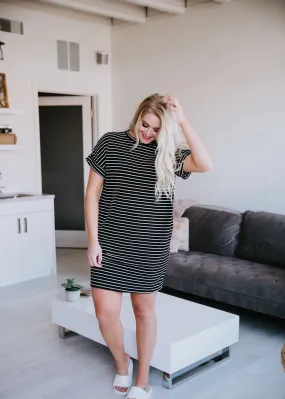 Hali Striped Ribbed Knit Dress FINAL SALE
