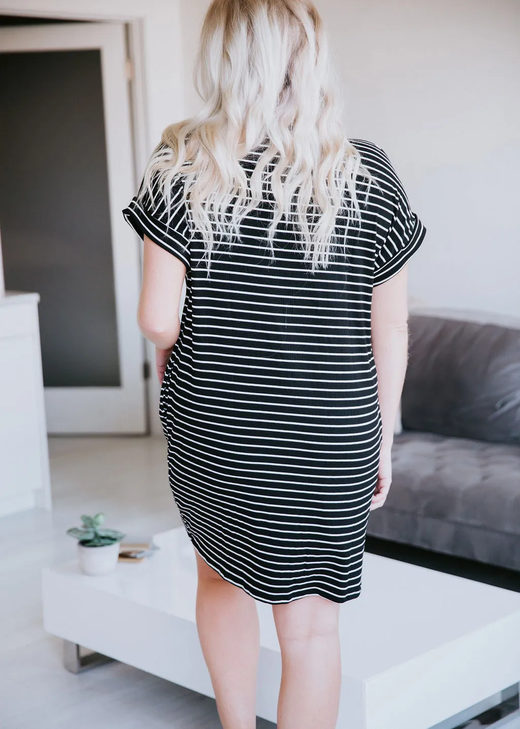 Hali Striped Ribbed Knit Dress FINAL SALE