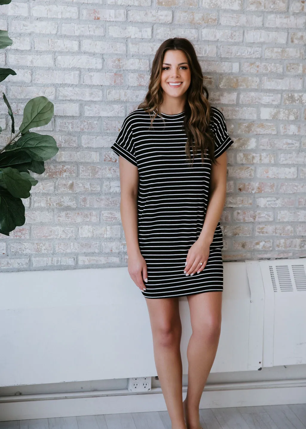 Hali Striped Ribbed Knit Dress FINAL SALE