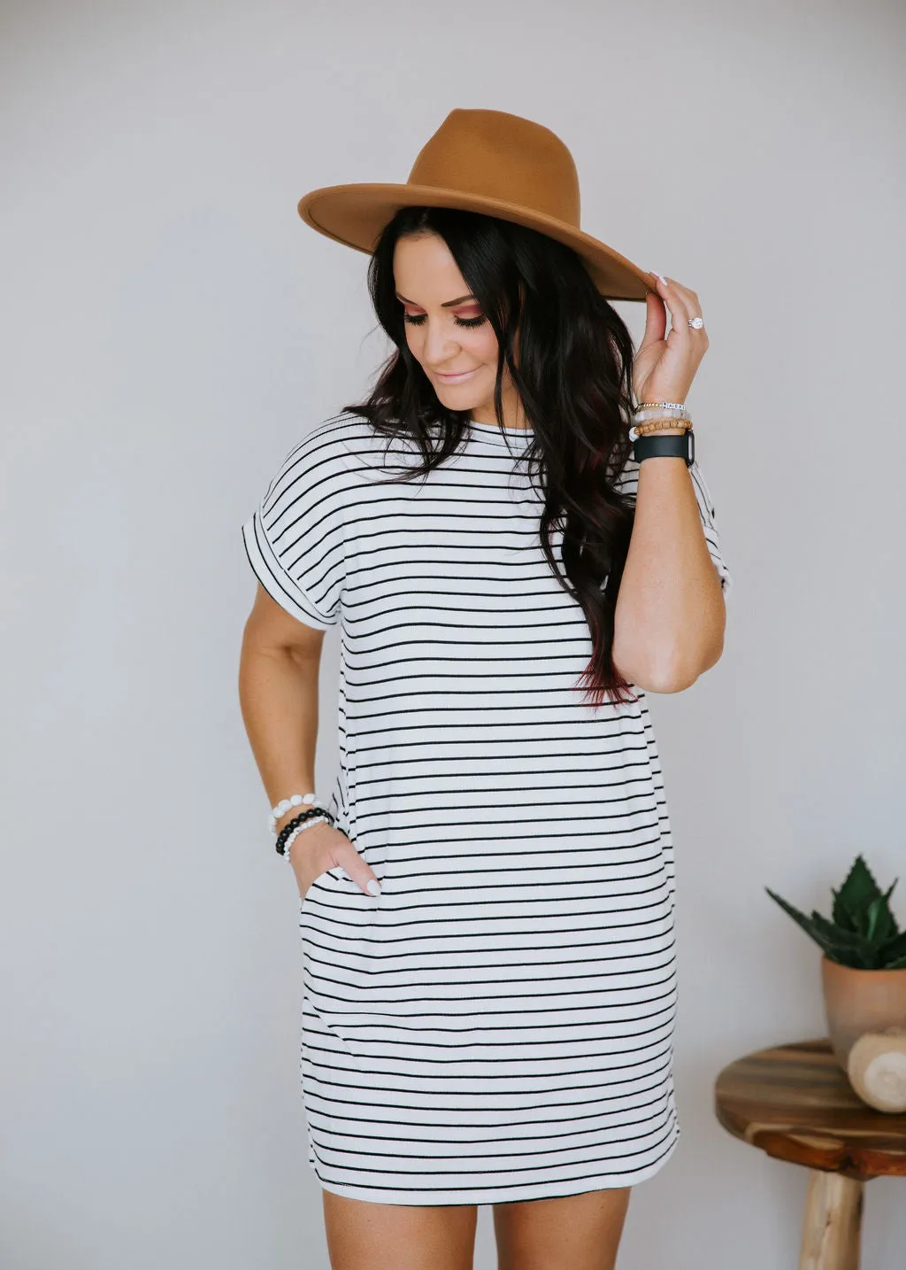 Hali Striped Ribbed Knit Dress FINAL SALE