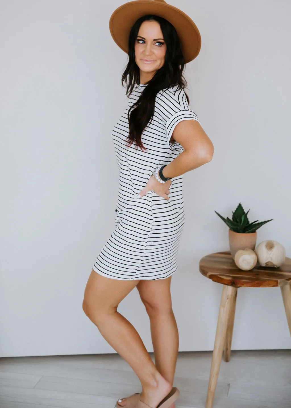 Hali Striped Ribbed Knit Dress FINAL SALE