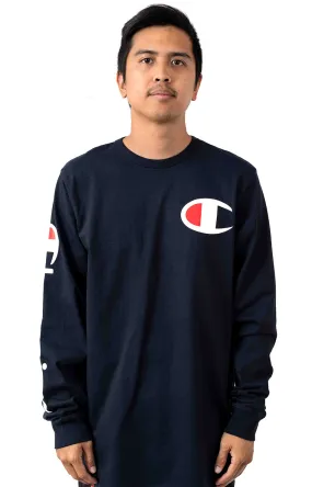 Heritage Large C Long Sleeve Shirt - Navy