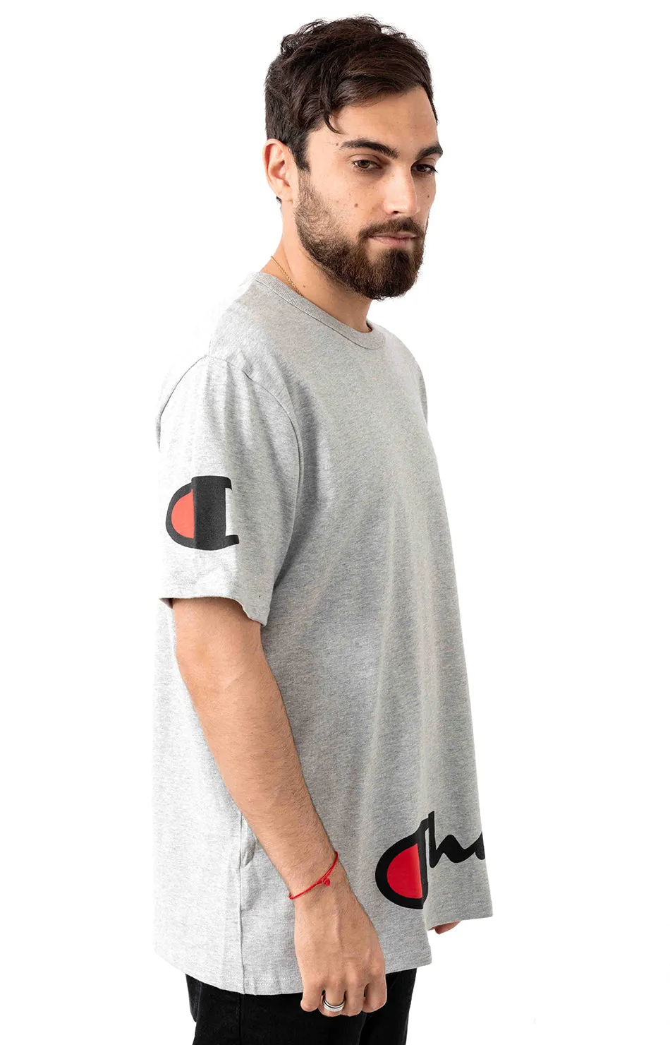Heritage Wrap Around Script T-Shirt - Oxford Grey