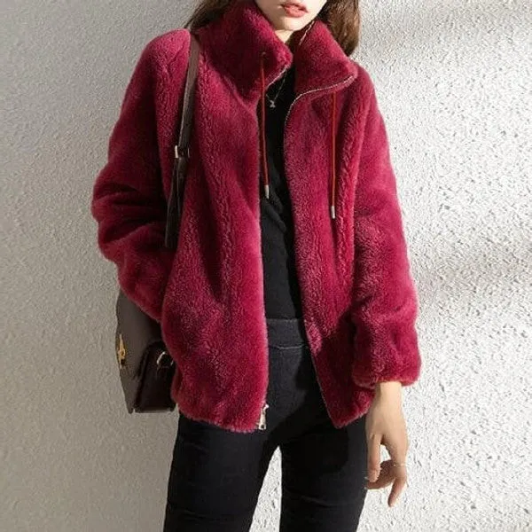 High Collar Fur Down Jacket