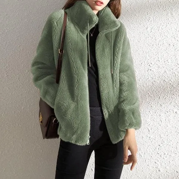 High Collar Fur Down Jacket