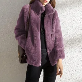 High Collar Fur Down Jacket