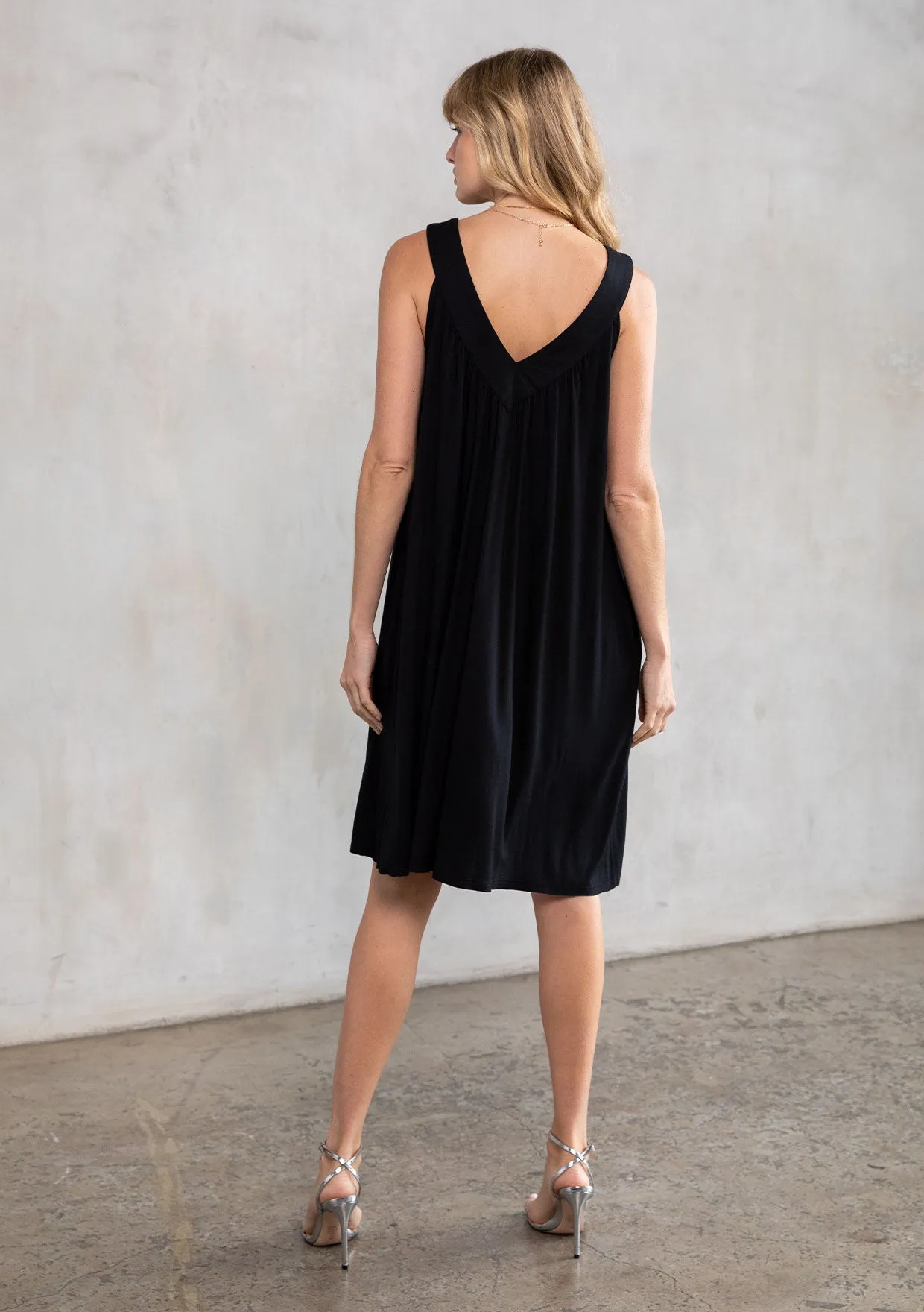 Holiday Sparkle Swing Sleeveless Mini Dress