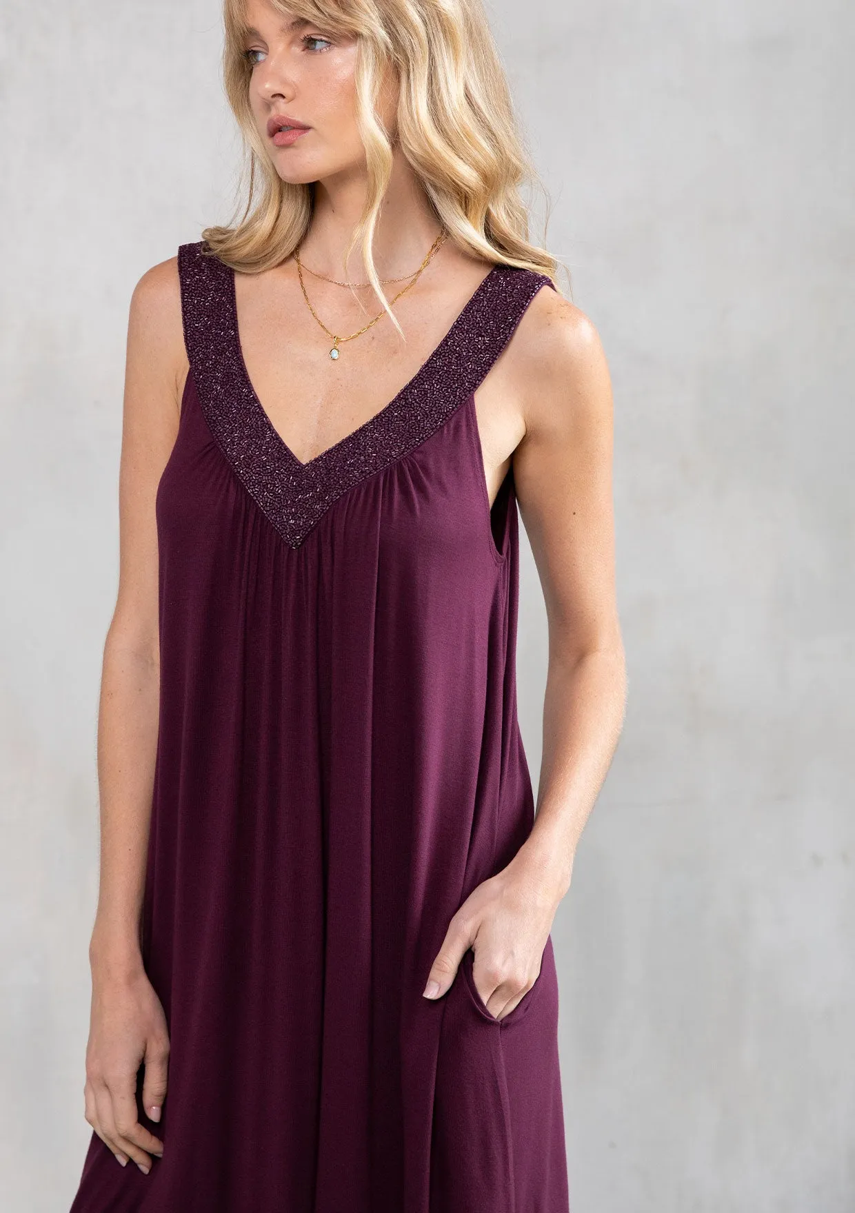 Holiday Sparkle Swing Sleeveless Mini Dress