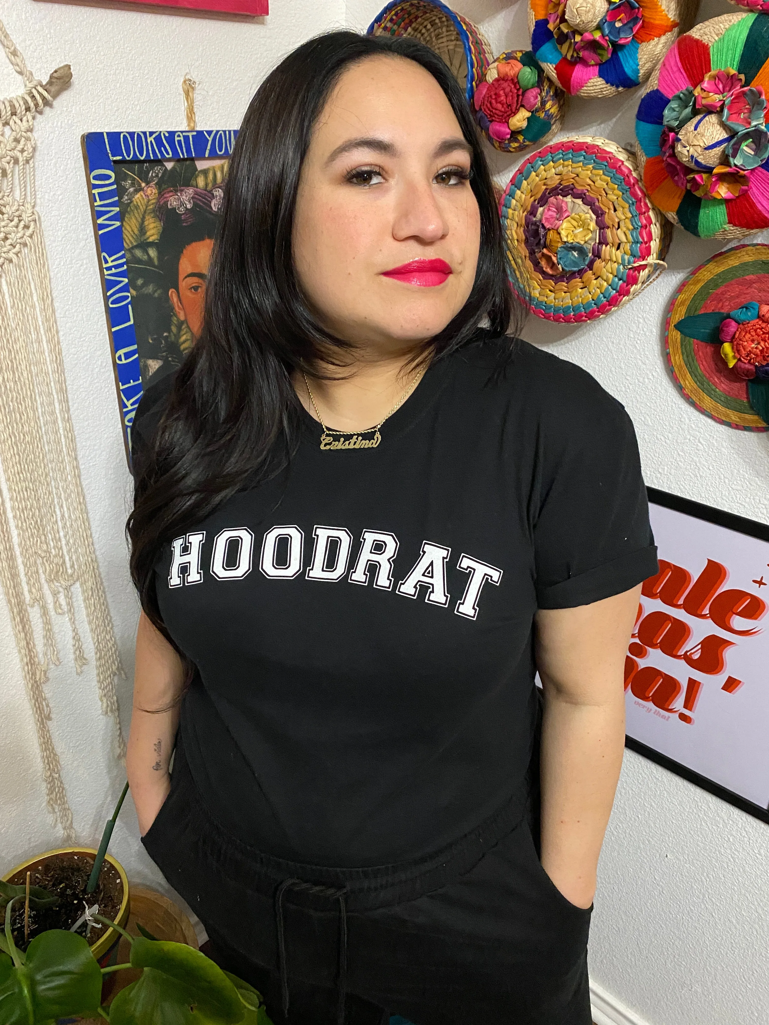 Hoodrat Tee (black soft style) Varsity Style