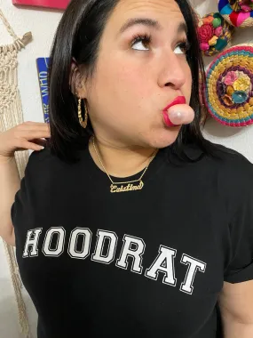 Hoodrat Tee (black soft style) Varsity Style