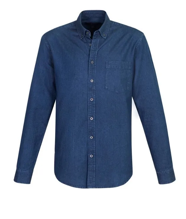 Indie Mens Long Sleeve Denim Shirt