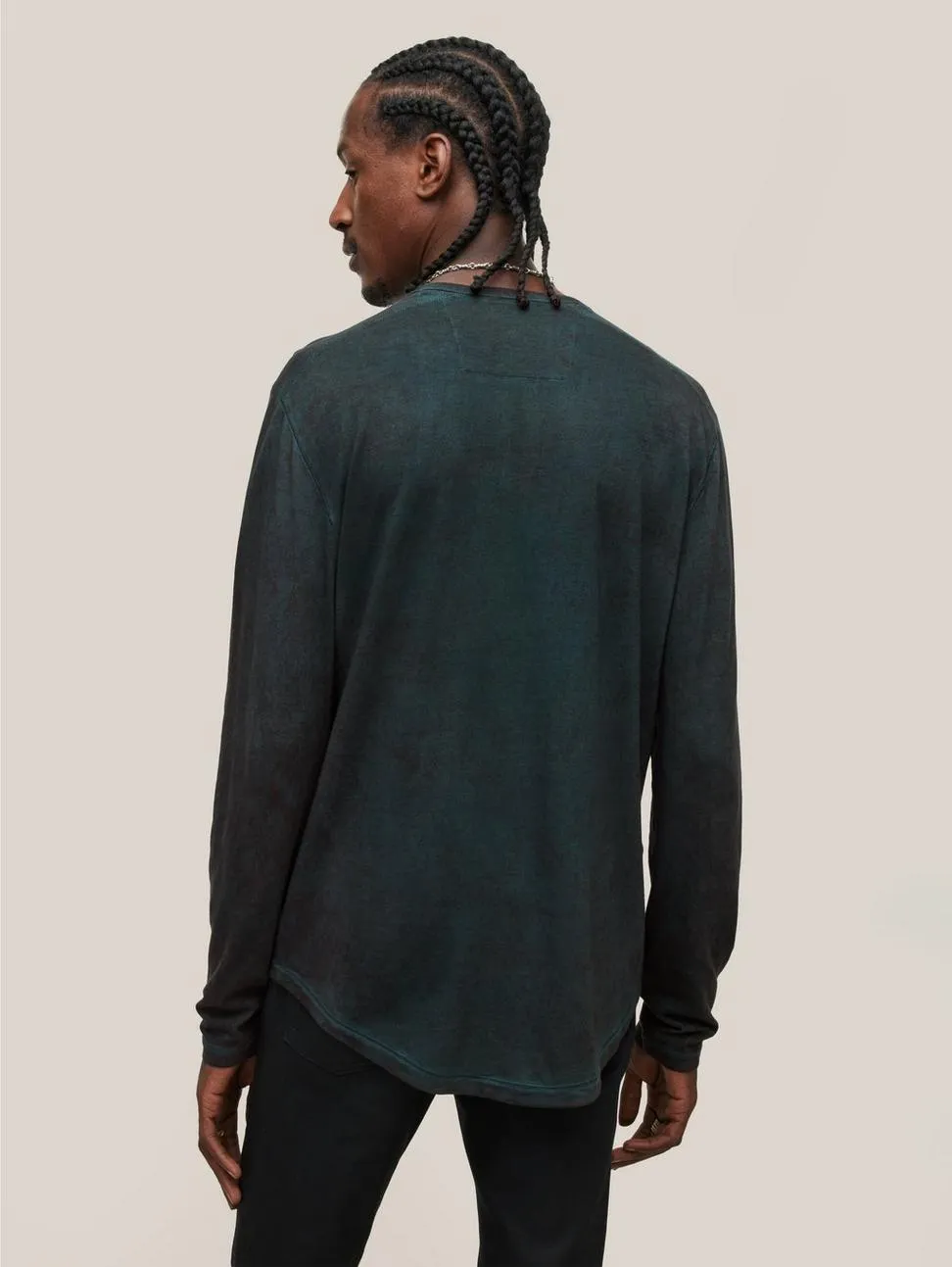 John Varvatos ASH Grommet Henley - Dark Moss