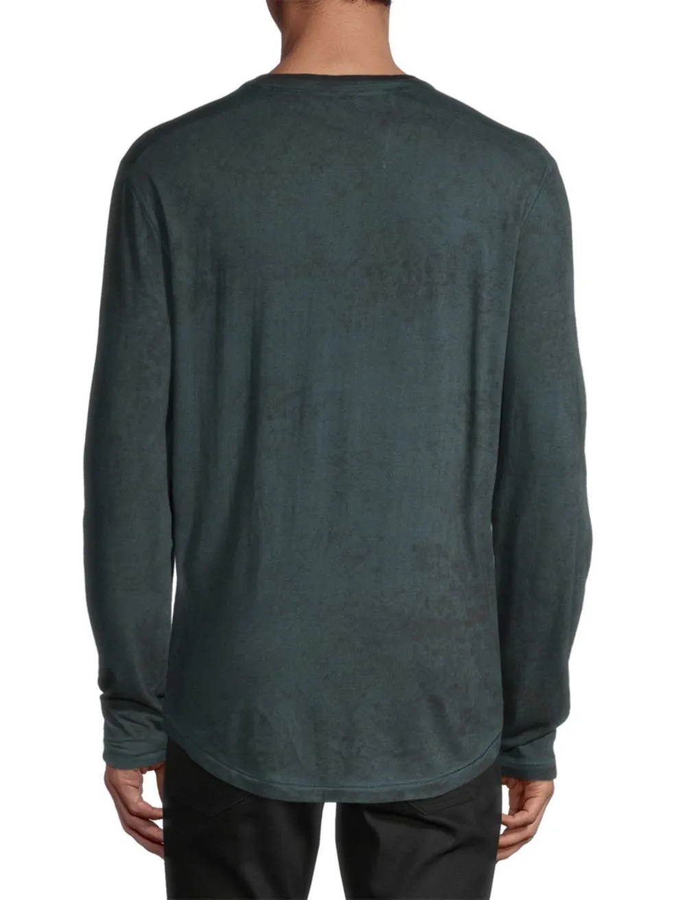 John Varvatos ASH Grommet Henley - Dark Moss