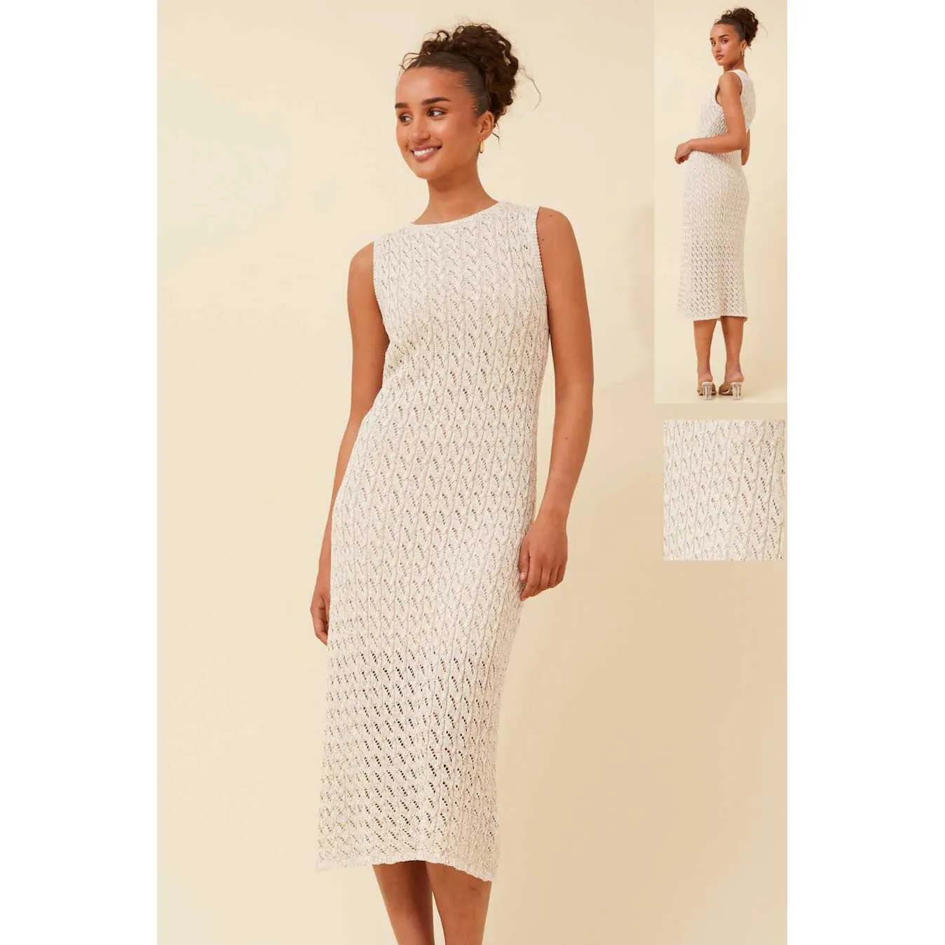 Knit Midi Dress - Clay
