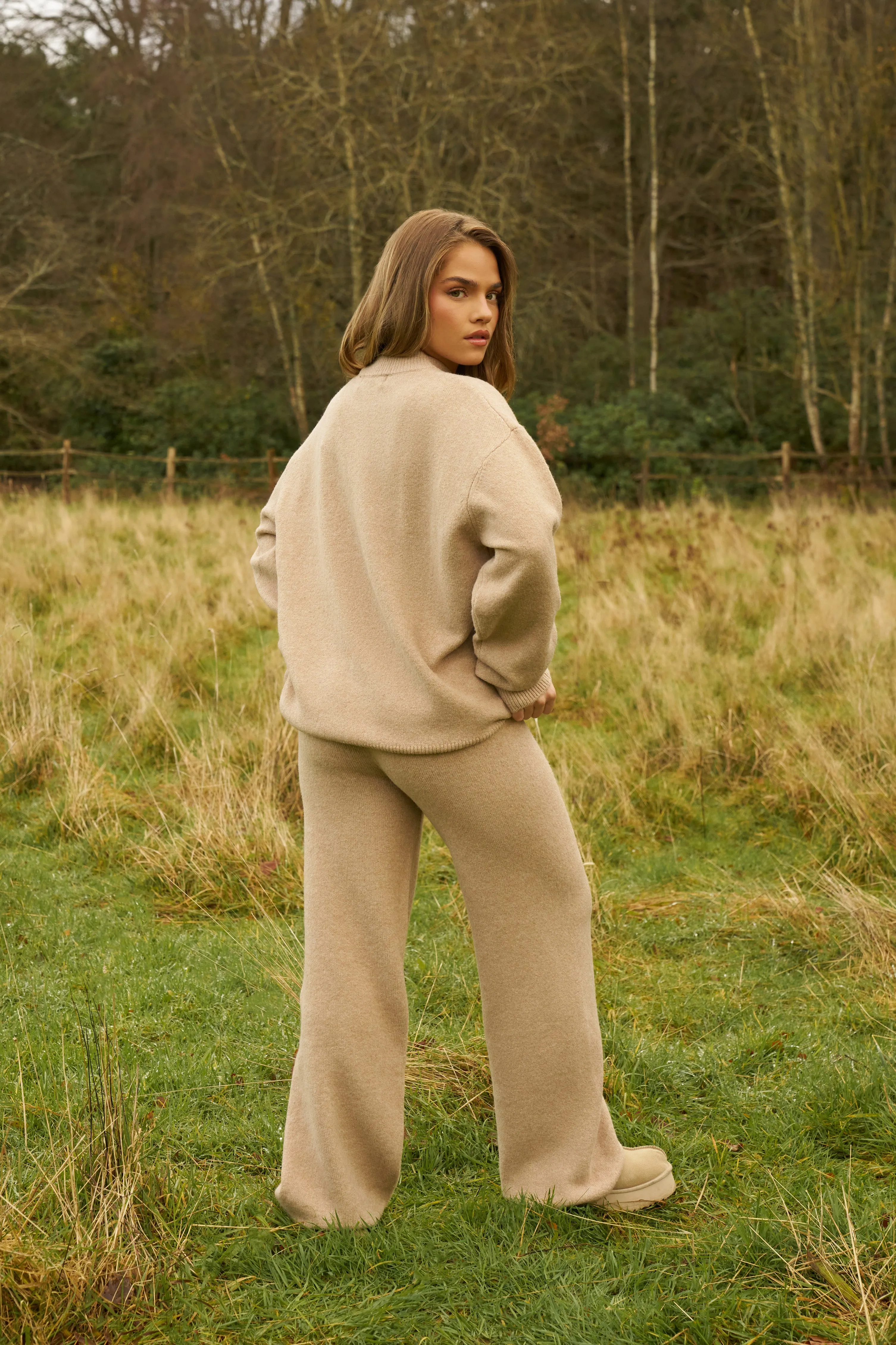 Knitted Trousers - Taupe