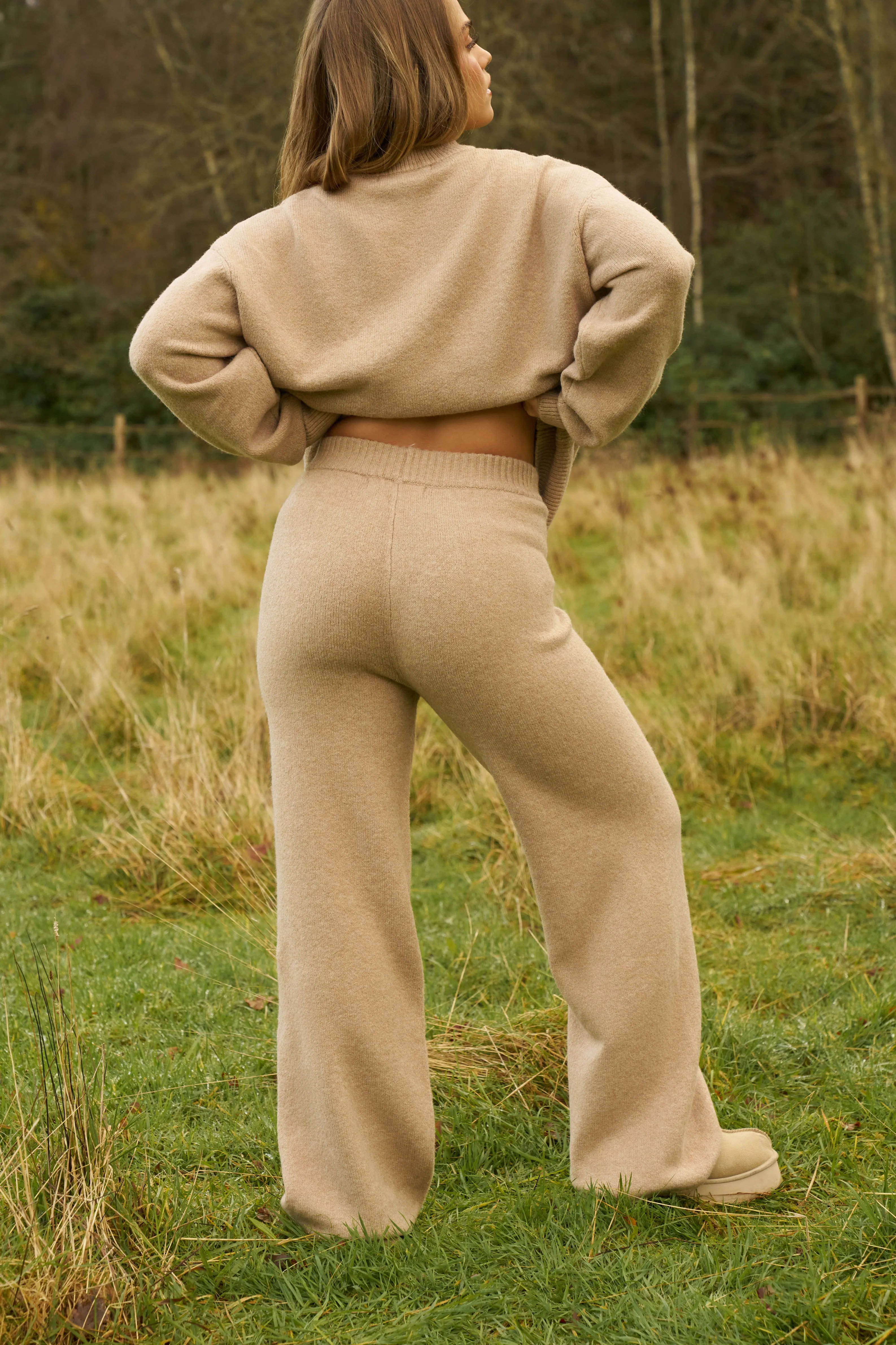 Knitted Trousers - Taupe