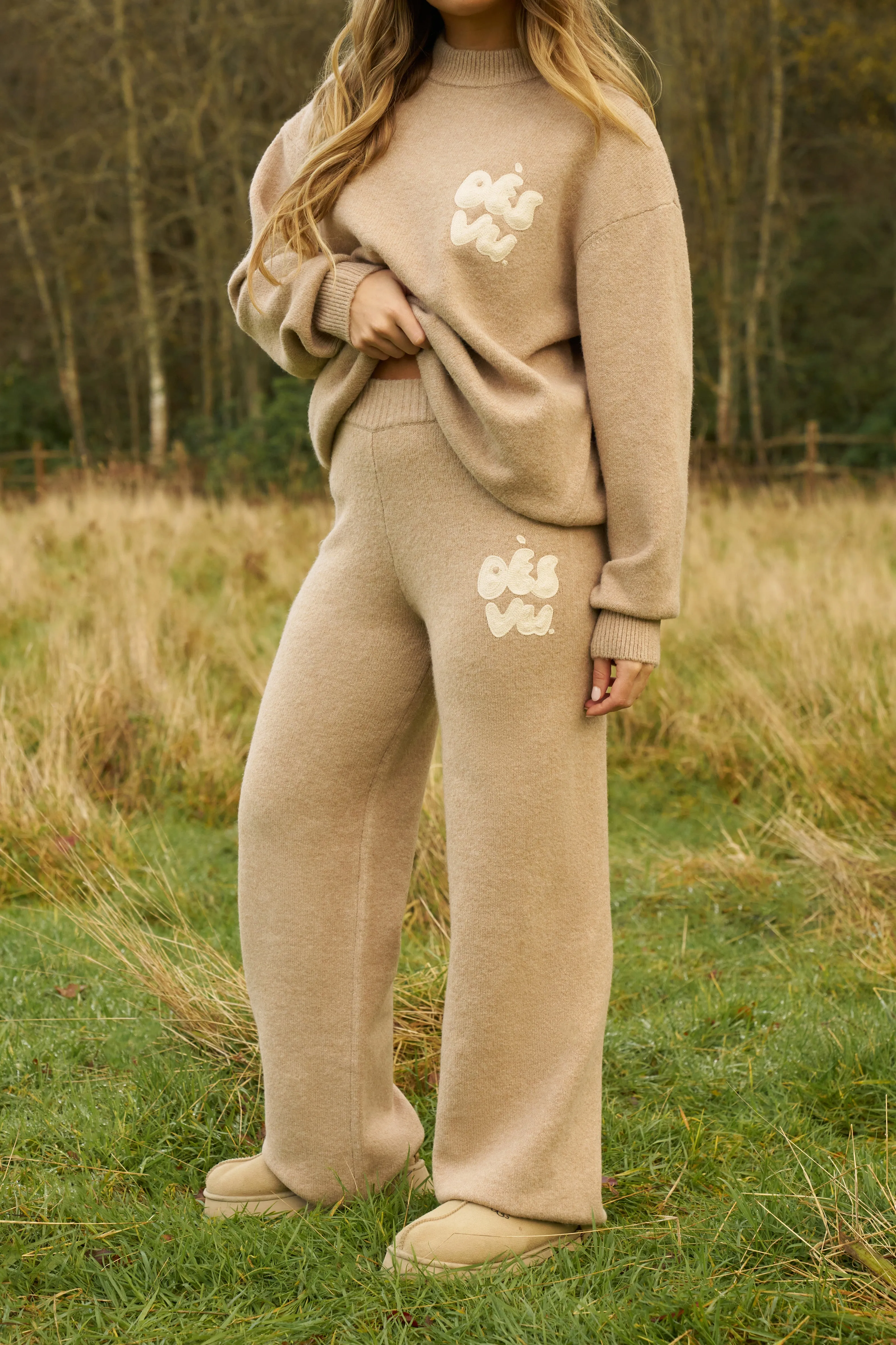 Knitted Trousers - Taupe