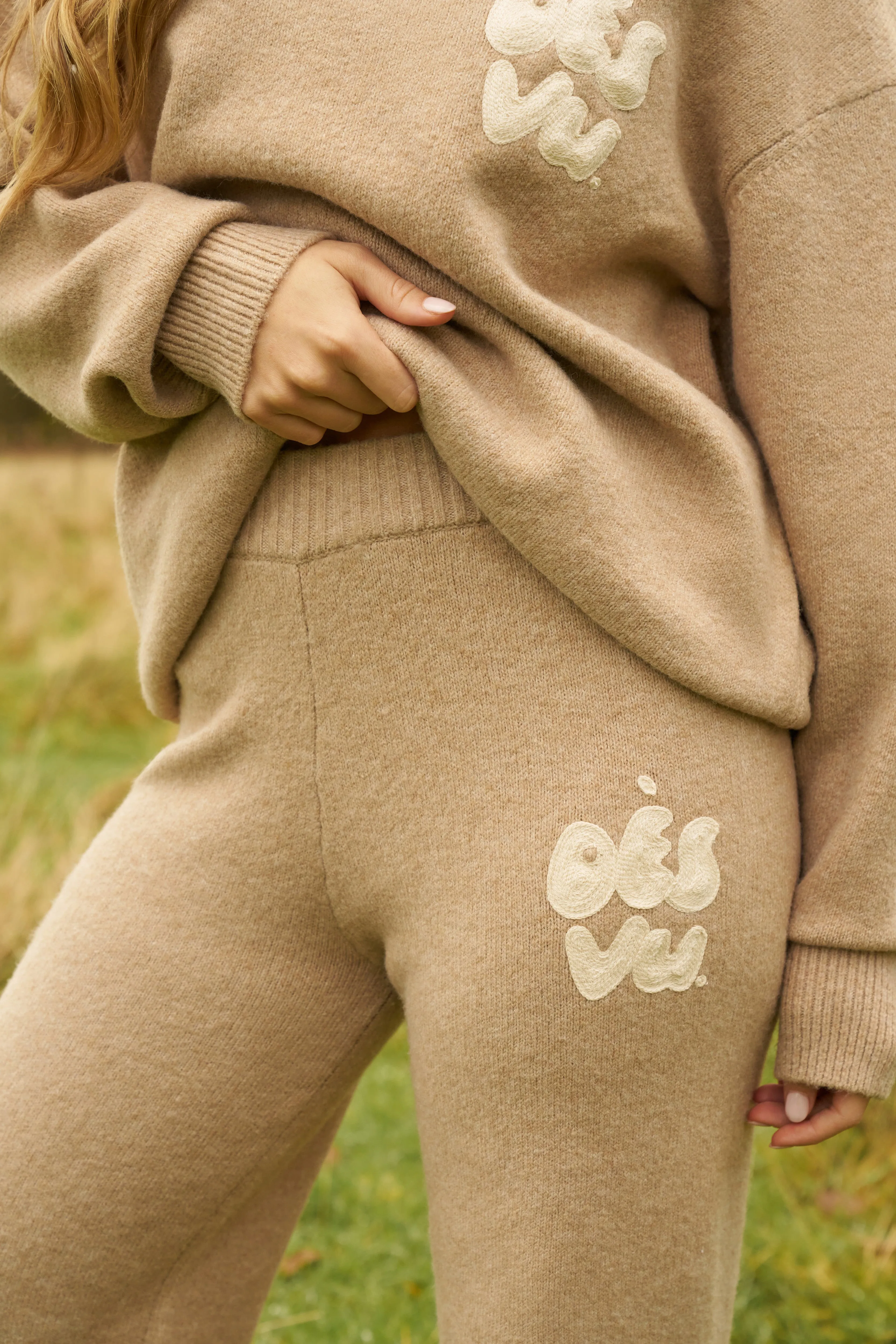 Knitted Trousers - Taupe