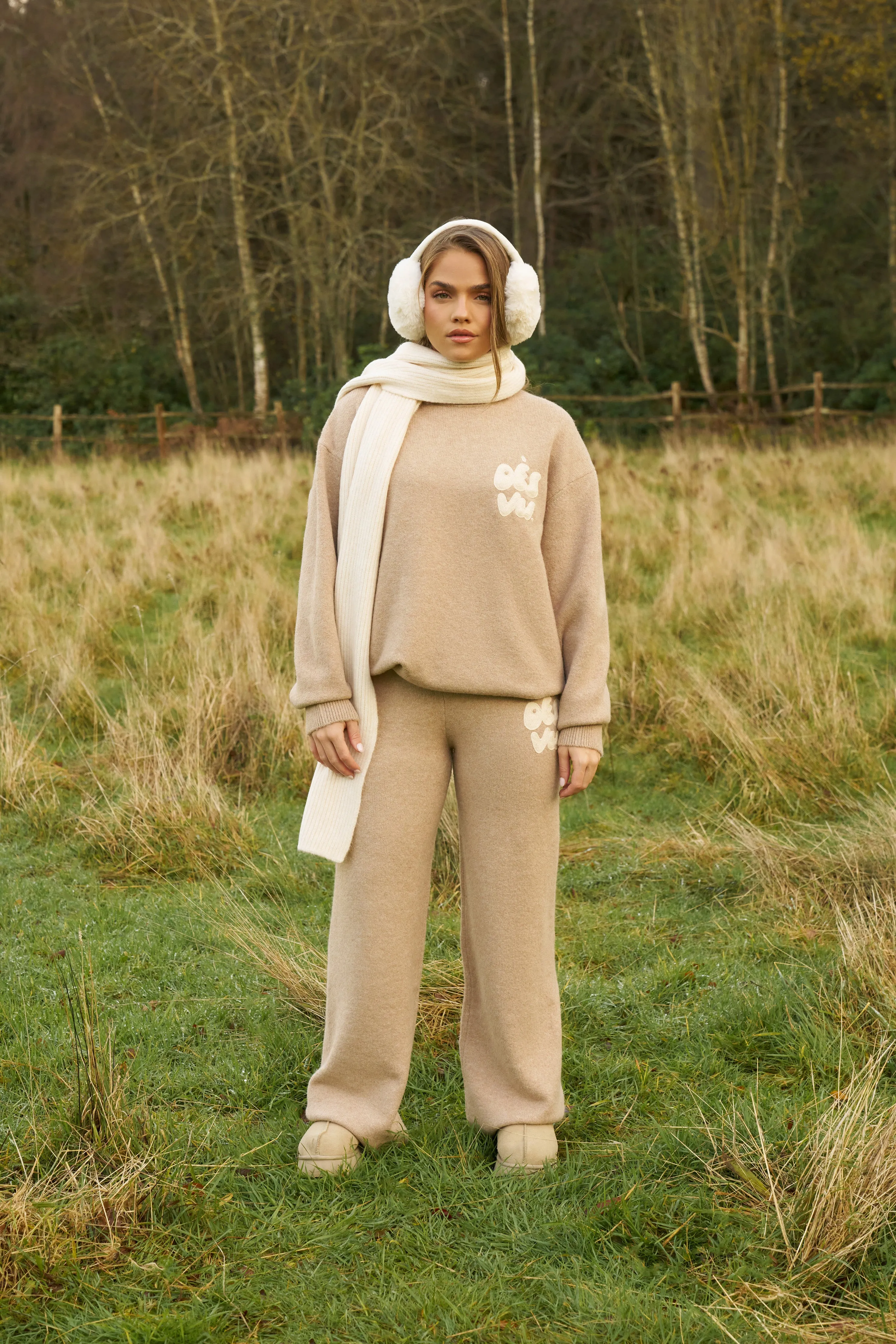 Knitted Trousers - Taupe
