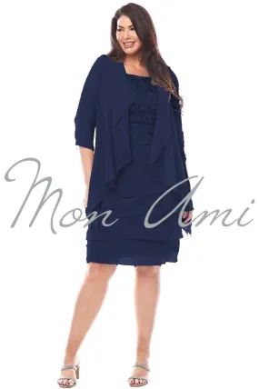 Layla Jones Layered Dress & Jacket in Midnight LJ0534