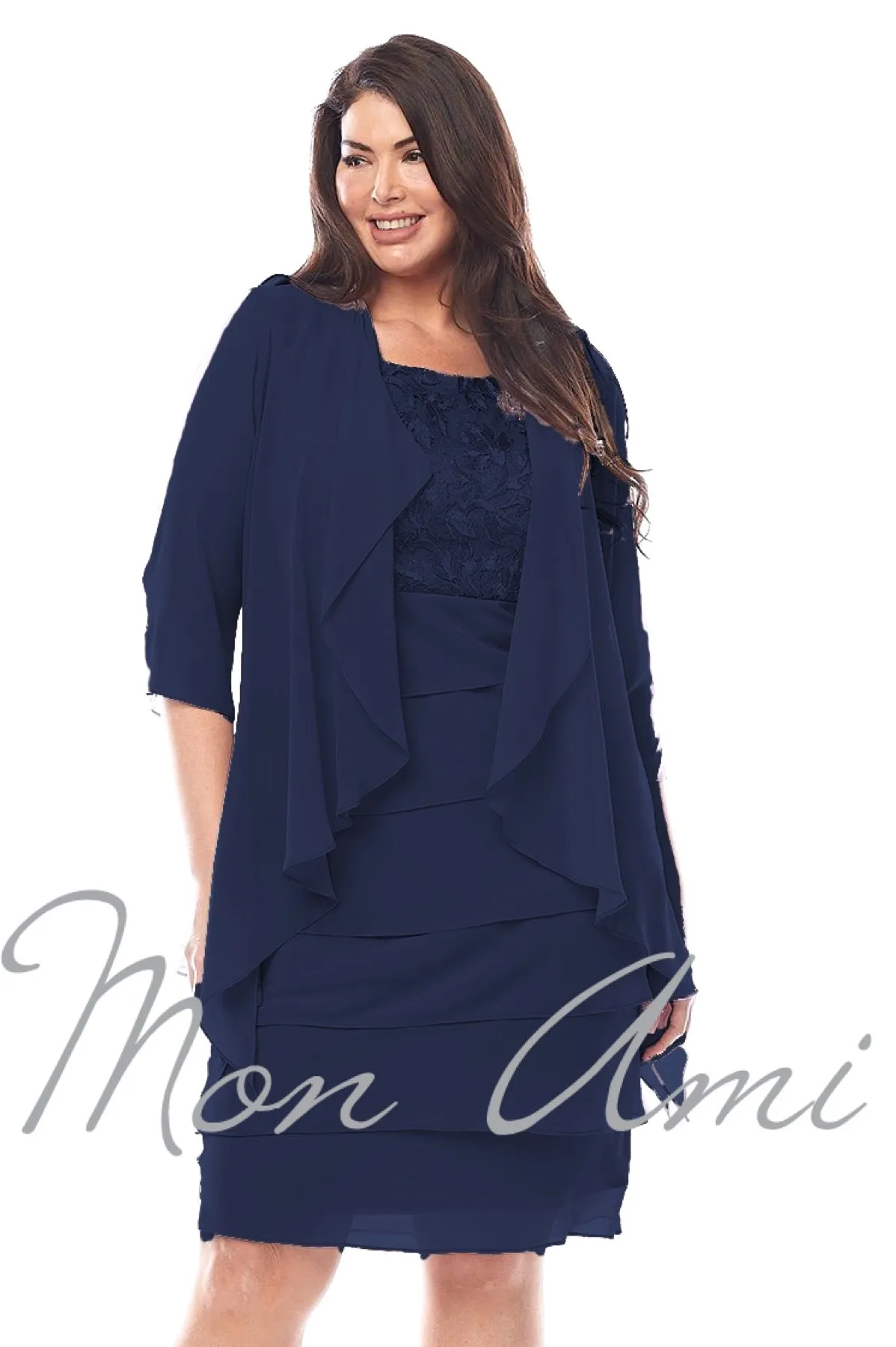 Layla Jones Layered Dress & Jacket in Midnight LJ0534