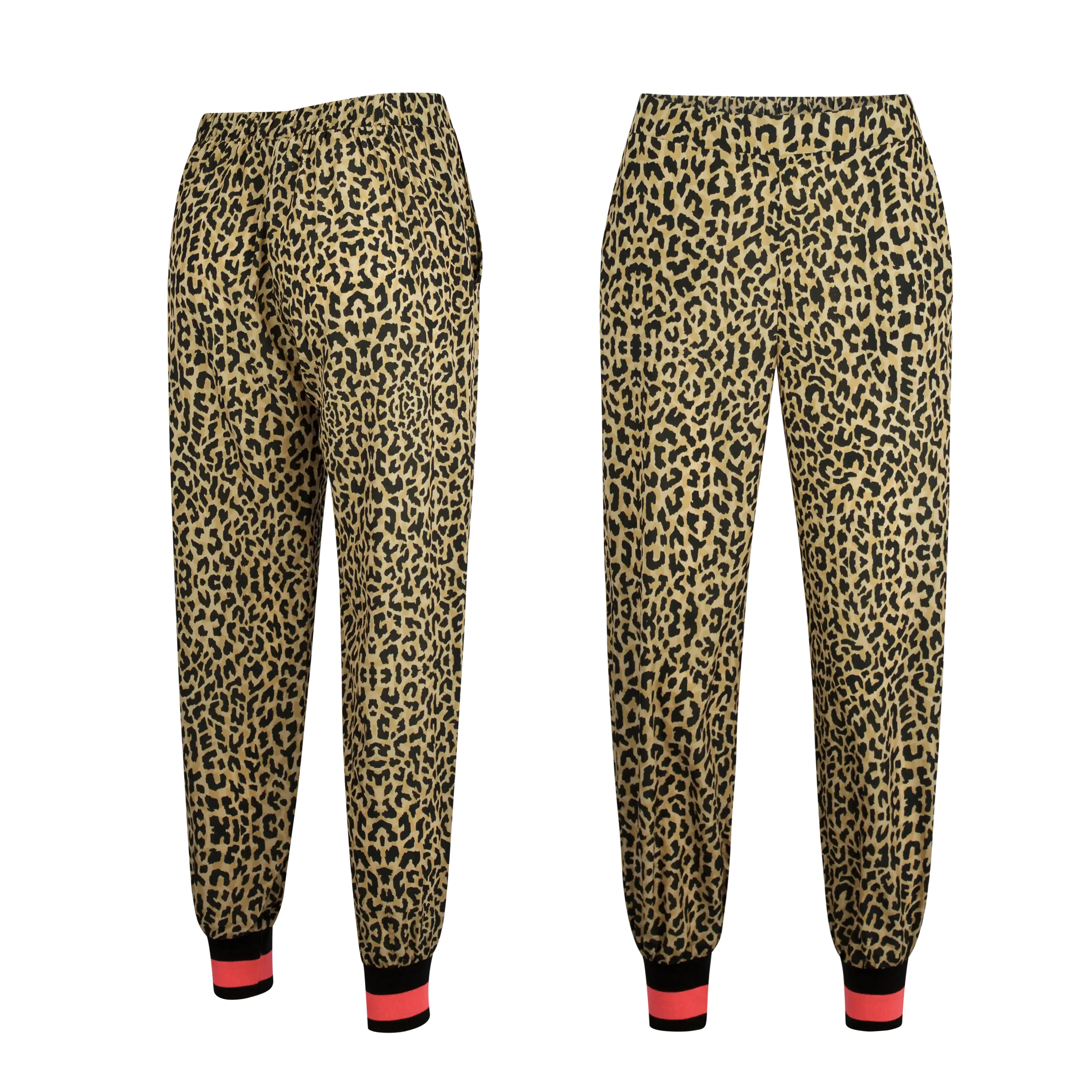 LEEZY Leopard Neon Pink Blk Stripe