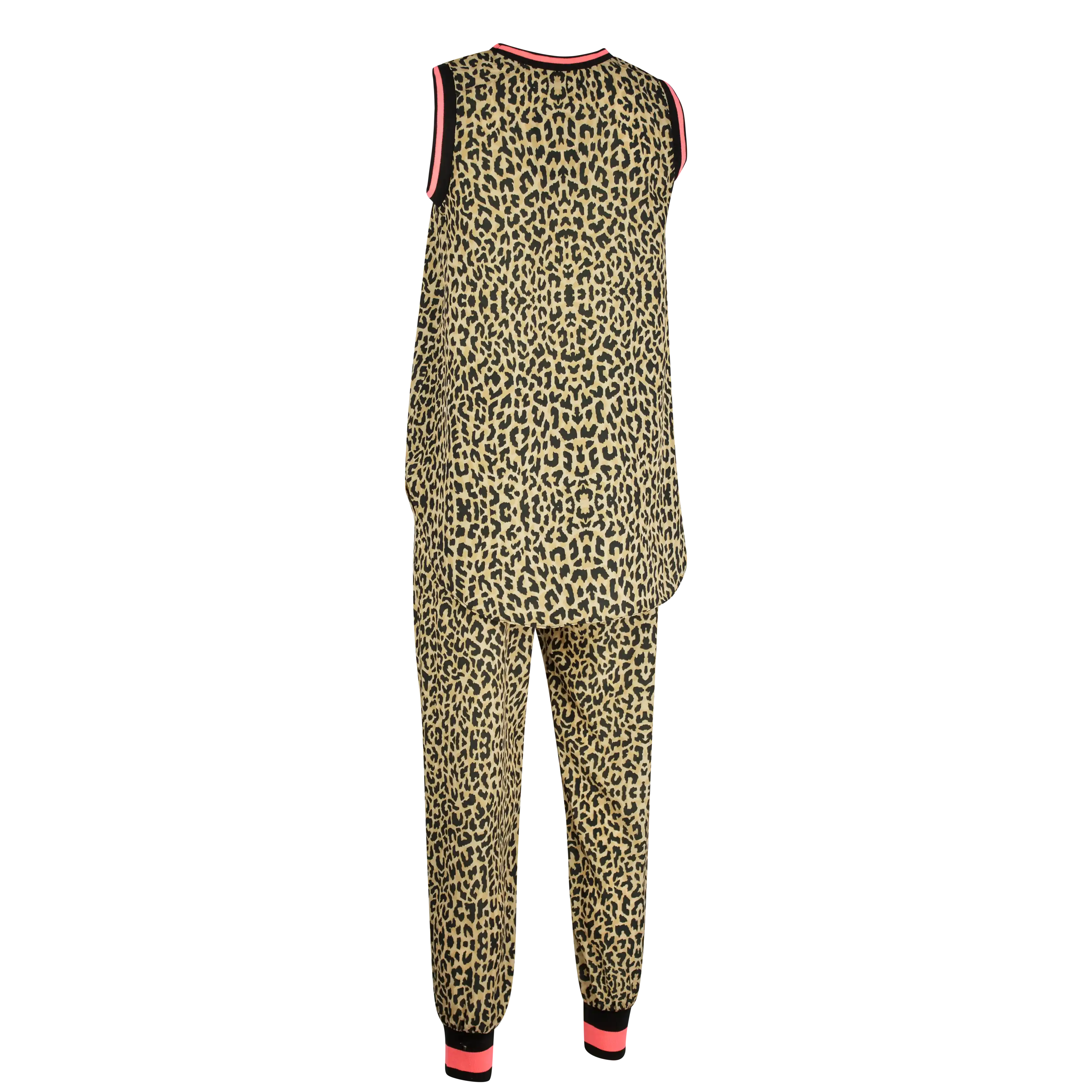 LEEZY Leopard Neon Pink Blk Stripe