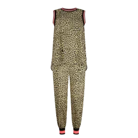 LEEZY Leopard Neon Pink Blk Stripe